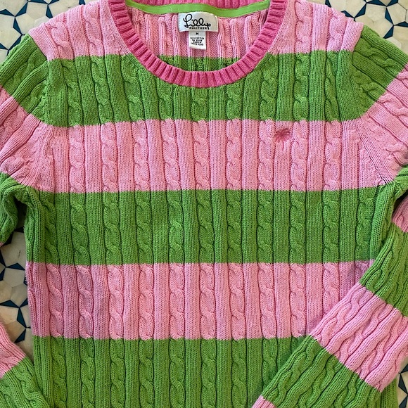 Lilly Pulitzer Cable Knit Sweater size M - Picture 2 of 4